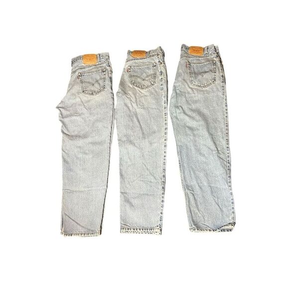 Levi's 550 Men's Relaxed Tapered Jeans Blue Size 36x30 Bundle 3 Pairs - Picture 1 of 9